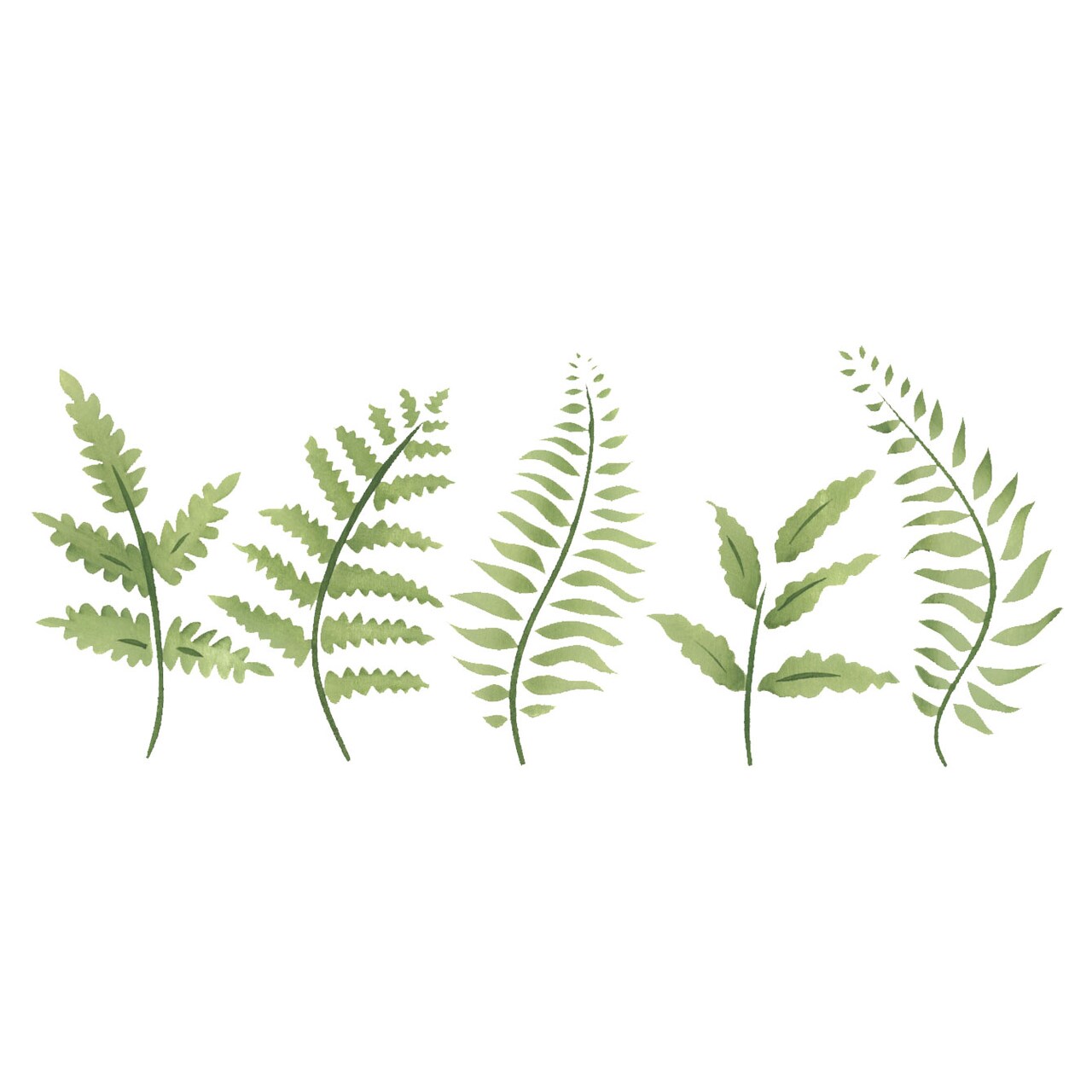 Fern Leaves Wall Stencil | 995 by Designer Stencils | Floral Stencils | Reusable Art Craft Stencils for Painting on Walls, Canvas, Wood | Reusable Plastic Paint Stencil for Home Makeover | Easy to Use &#x26; Clean Art Stencil